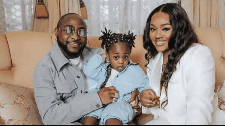 Davido Adeleke and Chioma with their son Ifeanyi