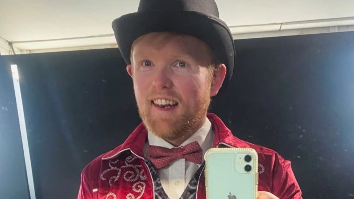 Willy Wonka actor Paul Connell in costume